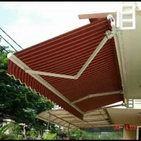 Awning canopy gulung ukuran 3x4,5 manual/elektrik