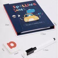 Mainan Edukasi Buku Mengeja/Spelling Game Book/Spelling Magnetic Book