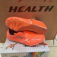 Sepatu Spike Sprint / Lari / Atletik / Paku HEALTH 166 ORANGE ORIGINAL