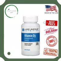 Lake Avenue Nutrition Vitamin D3 5000 iu 360 Softgel vitamin D-3 Now