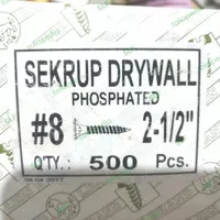 Drywall Screw 8 x 2 1/2" Sekrup Drywall Gypsum Skrup Gipsum panjang 65
