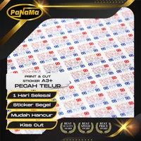 Print & Cut Sticker Segel, Pecah Telur, Brittle, Cetak Stiker Garansi
