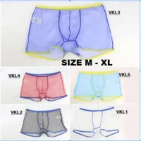 celana L XL transparan pria cowok thong g string boxer sexy lingerie -