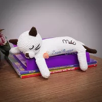 Boneka Rajut Kucing Malas Lazy Cat Amigurumi