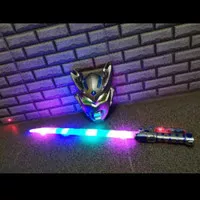 Topeng Pedang LED Ultraman ZERO Retsuden nyala sensor gerak LED