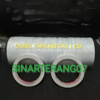 Dobel tape kertas 1cm - Dobel tape 1cm - Double tape