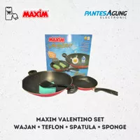 Maxim Valentino SET: Wajan + Teflon + Spatula + Sponge / maxim set