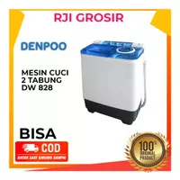 MESIN CUCI DENPOO DW 828 SG 8KG 2 TABUNG DW828SG 8 KG TWIN TUBE