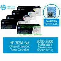 1set toner 305a black/color cartridge hp laserjet original