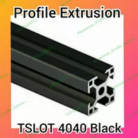 Aluminium Extrusion Profile TSot 4040H Hitam Harga Per CM murah