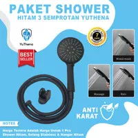 Shower Mandi Shower Kamar Mandi Hitam 3 Mode Semprotan Black Editions