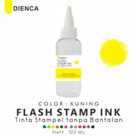 Tinta Stempel Flash Dienca Official 100 ml Warna Kuning