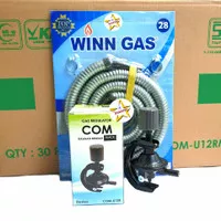 Regulator Gas Destec COM-201S dan Selang Flexible Winn Gas Premium