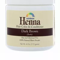 Rainbow Research Hena Hair Color&Conditioner Pewarna Rambut Dark Brown
