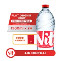 VIT Air Mineral 1500ml x 24 botol (2 box) FREE Handuk