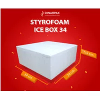STYROFOAM ICE BOX 1 (34 X 34 X 15,5 CM) / DINARBOX / COOLER BOX / BOX