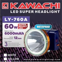 Kawachi Senter Kepala LED Super Terang Lampu PUTIH LS 760A 60WATT