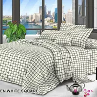 Sprei Halus katun Jepang 2in1 Sorong 120x200 rumbai, 120x200 (BWSquare