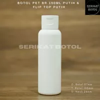 BOTOL 100ML FLIPTOP / BOTOL FLIPTOP 100 ML PUTIH PET BR 100ML FLIP TOP