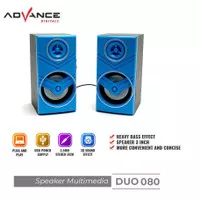 Multimedia Speaker PC Notebook Laptop Advance Duo 080 Speaker