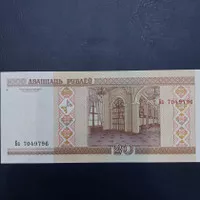 Uang Asing Negara Belarusia 20 Rubel tahun 2000 Kondisi Uang UNC GRESS