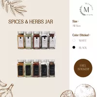 Spice Jar/ botol bumbu kaca /tempat bumbu kaca/square glass spice jar