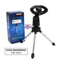 Stand Mic Meja Kaki 3 / Deks Stand Microphone Portable Mini Mik Holder