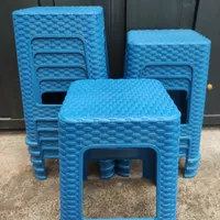 kursi plastik rotan kursi bakso bangku bakso warna biru