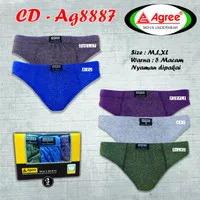 SEMPAK|CELANA DALAM PRIA AGREE 8887 ISI 3PCS |SEMPAK PRIA AGREE SIZE