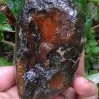 suiseki batu alam bahan bongkahan panca warna kristal asli Klawing k3