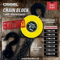Katrol Rantai OSSEL Takel 2 ton x 5 meter Chain Block 2 ton x 5 meter