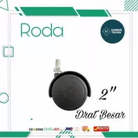 Roda Tancap 2 Inch Drat Besar / Roda Kursi Kantor