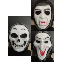 Topeng Pesta Halloween Cosplay Scream Kostum Seram Scary Skull Mask