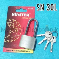 Gembok Hunter 30mm Panjang - Gembok pagar rumah 30mm Leher Panjang Hun