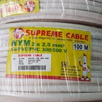 kabel listrik nym 2x2.5 2x2,5 mm supreme 100m 100 meter