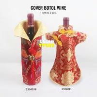 Sarung Botol Wine / Cover Botol Wine Champagne Sangjit Pernikahan Wed