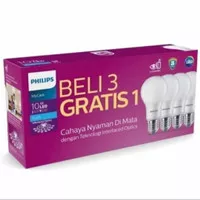 Lampu Led Buld Philips 10 watt Paket isi 4 pcs Philips pack 10 watt