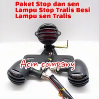 Lampu stop tralis Plus Sen Tralis Custom motor / Stoplamp Sein Custom