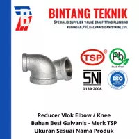Reducer Elbow / Knee 3/4" x 1/2" Besi Galvanis TSP