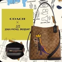 Jean Michel Basquiat Town Bucket Bag In Signature Canvas