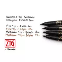 ZIG Kuretake Mangaka Flexible Medium Black/Sepia (CNMM)