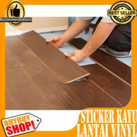 Wallpaper Stiker Lantai Vinyl Kayu Lantai Parket Vinyl Mudah Bersihkan