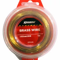 Kawat Kuningan Krisbow Brass Wire Ukuran 0.35mm X 30 Meter