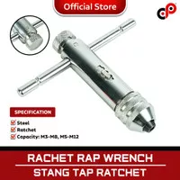 Gagang Hand Tap Rachet | Stang Tap Ratchet | M3 - M8 | M5 - M12|