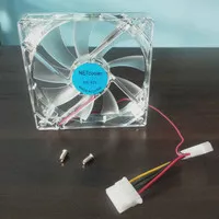 Fan case lampu 12 cm transparan/net cooler CPU, PC
