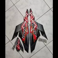 Stiker striping & Lis body motor beat 2011 karbu hitam full body