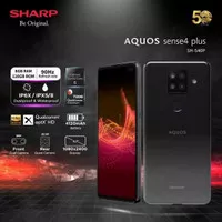 HP SHARP AQUOS SENSE 4 PLUS SMARTPHONE 8 /128 GB - tanpa bubble