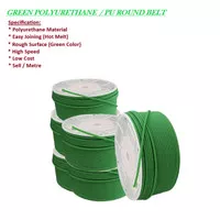 Polyurethane Conveyor belts PU round Belt / PU Oring 6mm Green Kasar