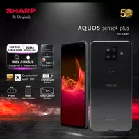 HP SHARP AQUOS SENSE 4 PLUS SMARTPHONE 8/128GB - tambah bubble