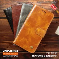 Leather Flip Case Asus Zenfone 2 Laser 6" inch ZE601KL Flipcase Cover